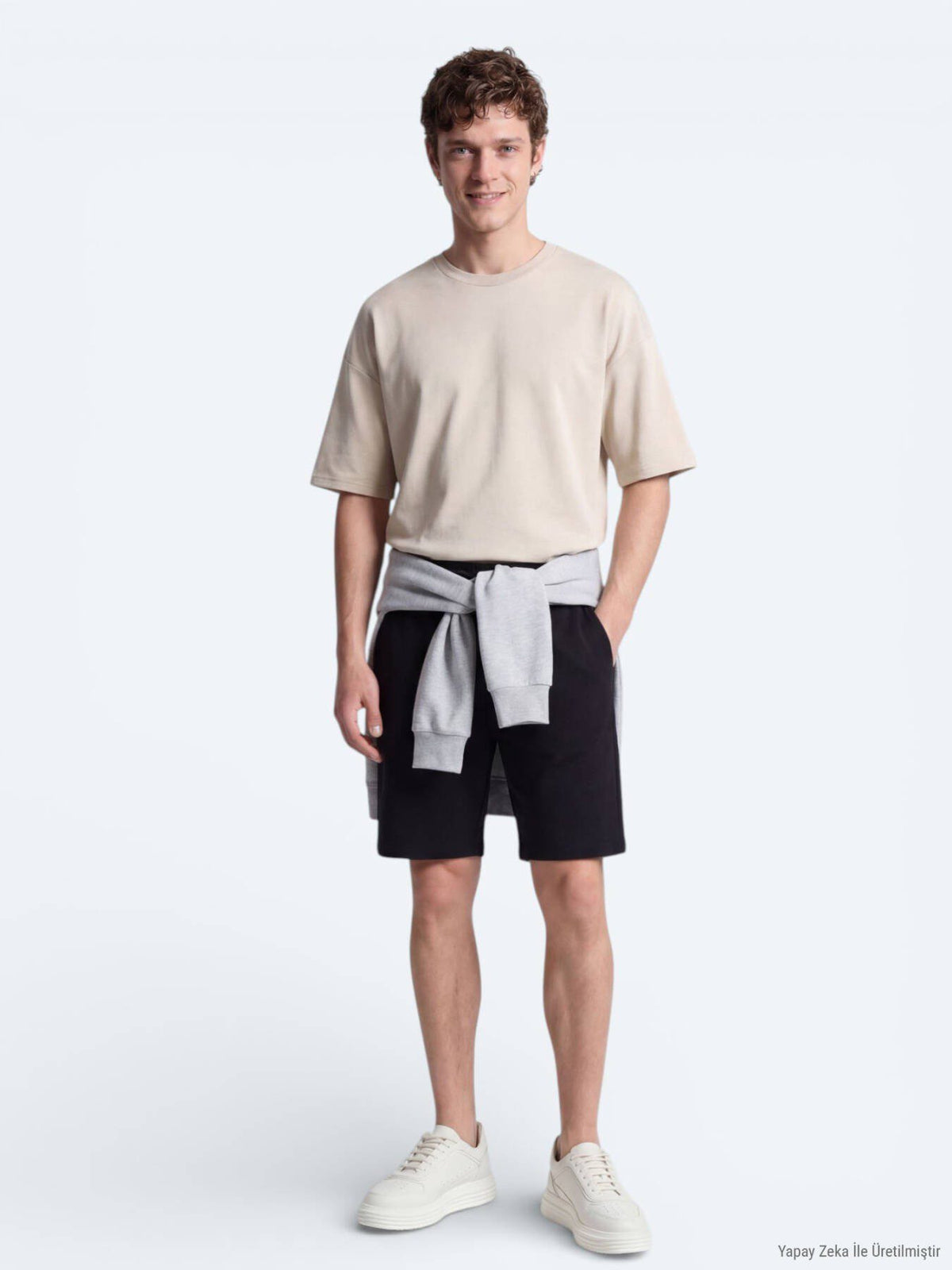 Gestrickte Jogging-Fit Sport-Shorts