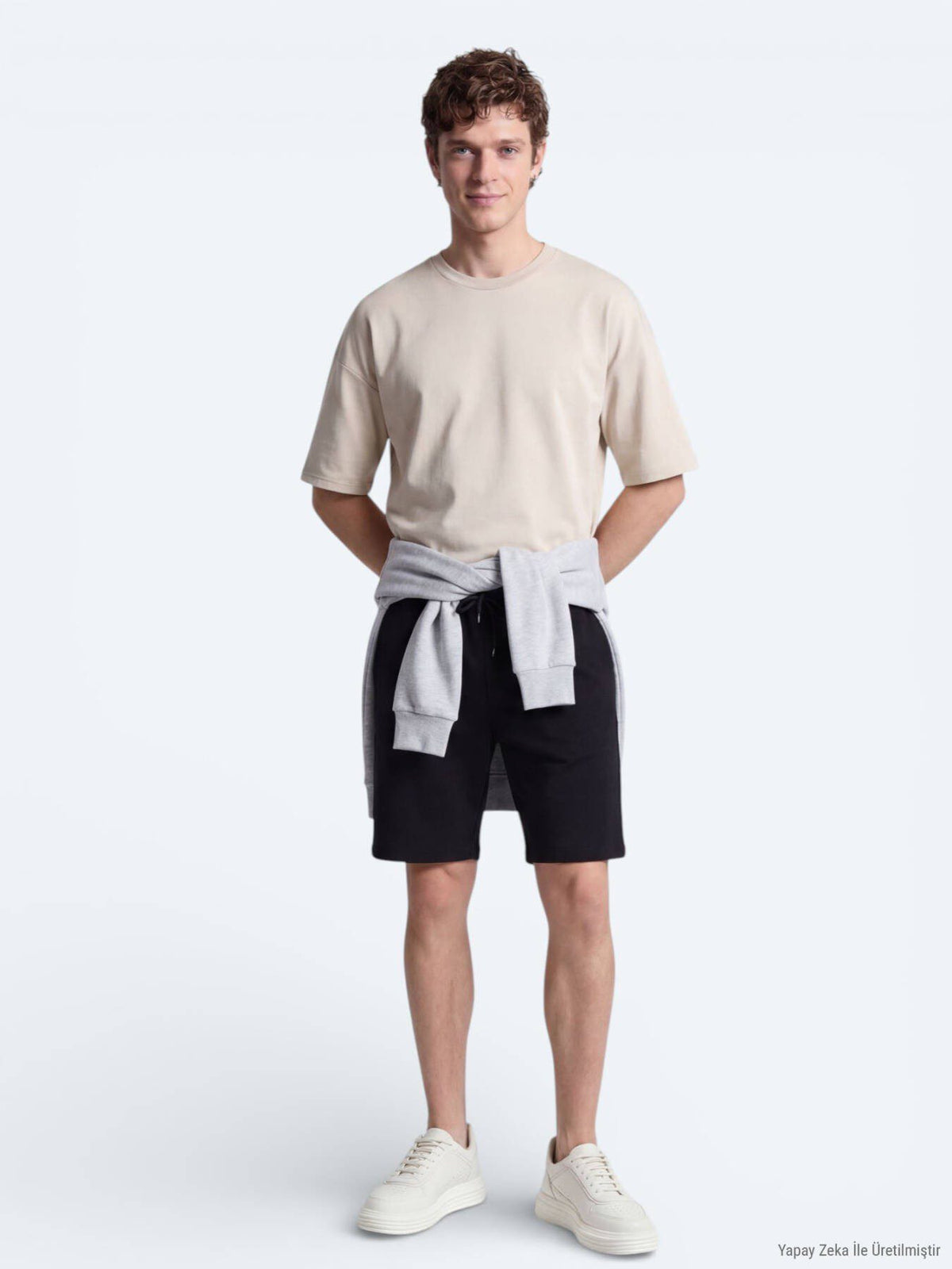 Gestrickte Jogging-Fit Sport-Shorts