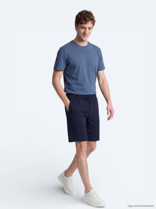 Gestrickte Jogging-Fit Sport-Shorts