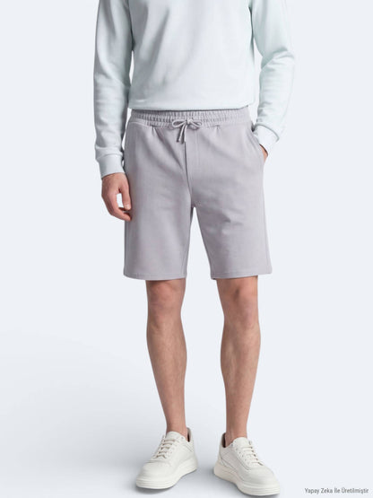 Gestrickte Jogging-Fit Sport-Shorts