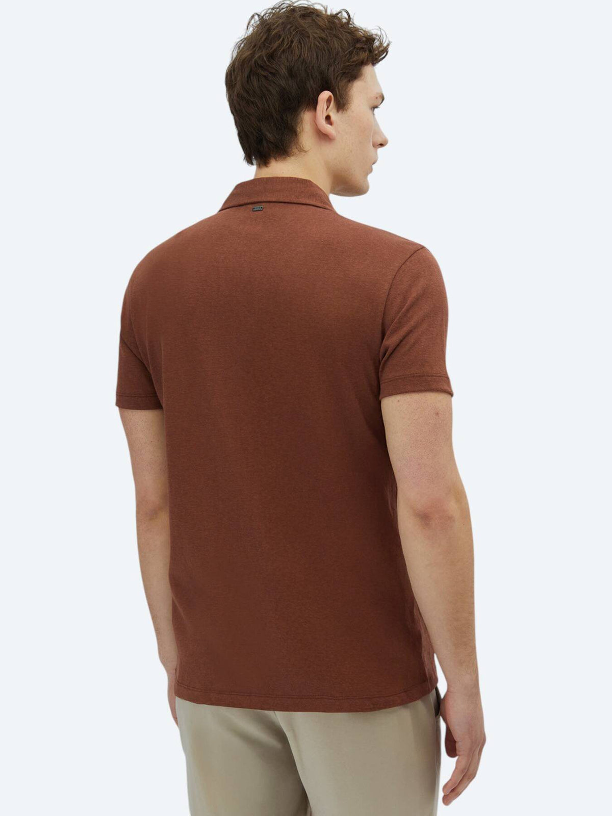 Einfaches Regular Fit Baumwollmischhemd