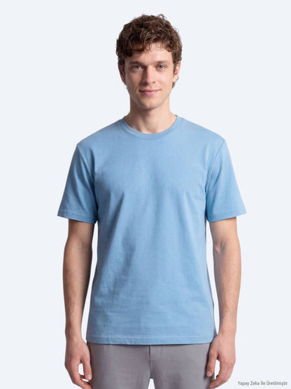 Einfaches Fahrrad Hals T-Shirt