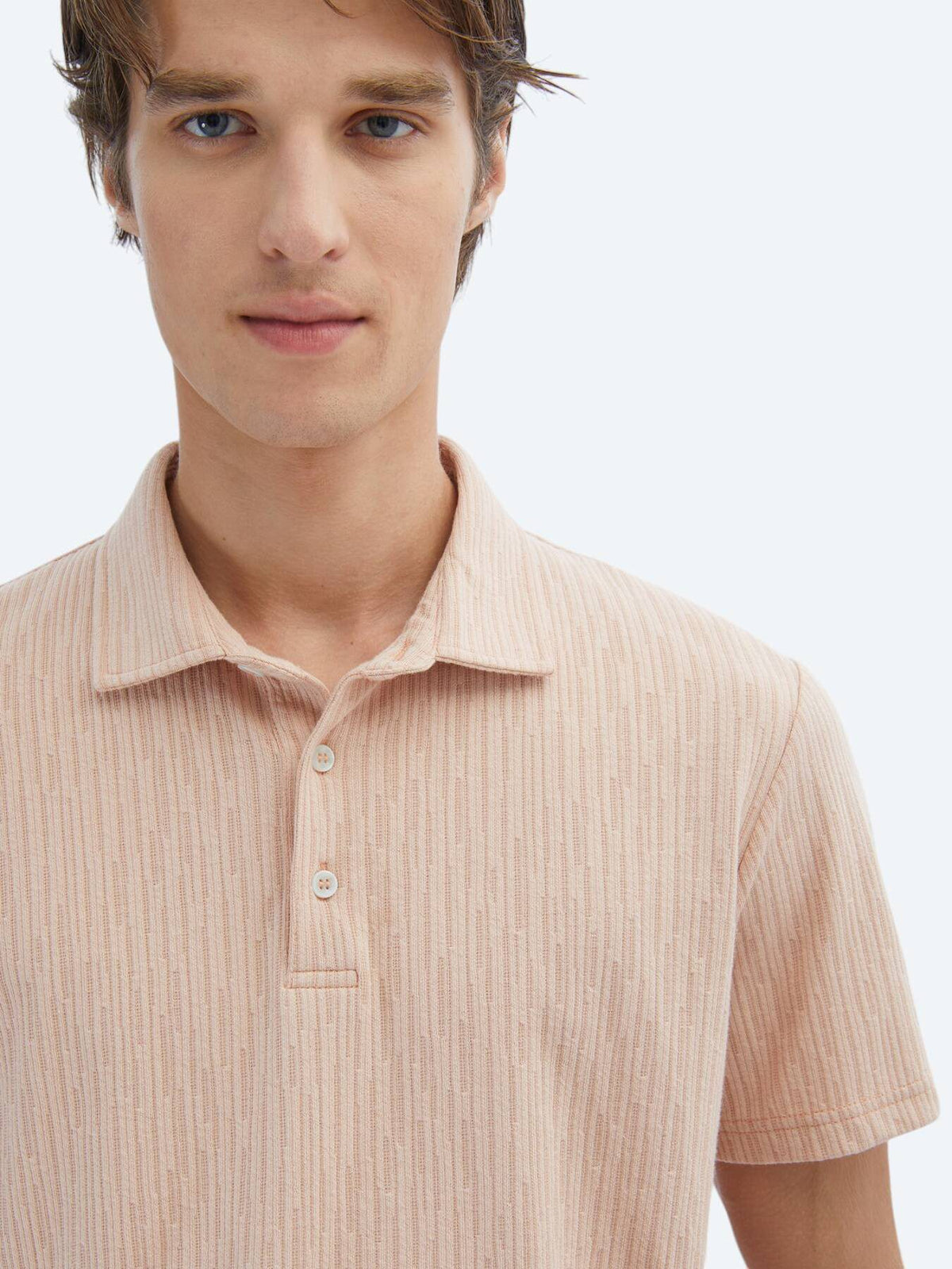 Gemustertes Baumwollmischung Polo T-Shirt