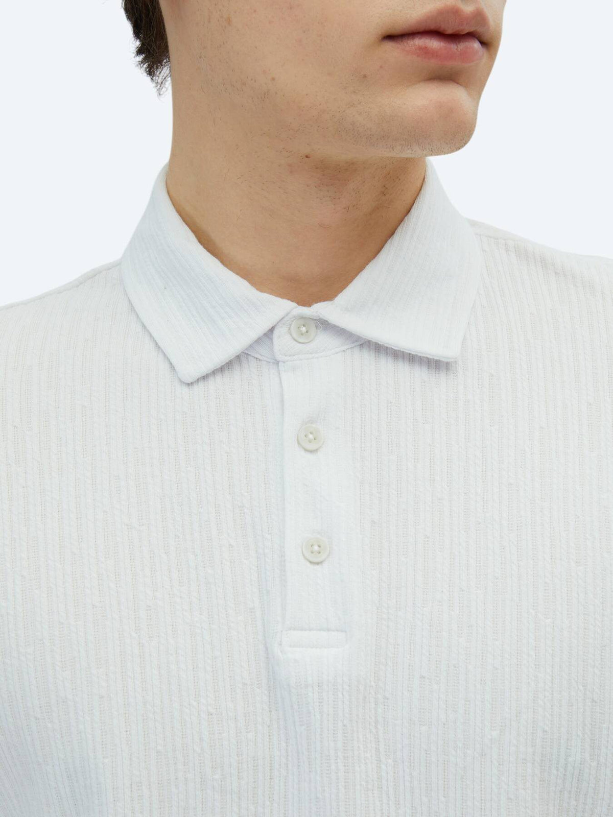 Gemustertes Baumwollmischung Polo T-Shirt