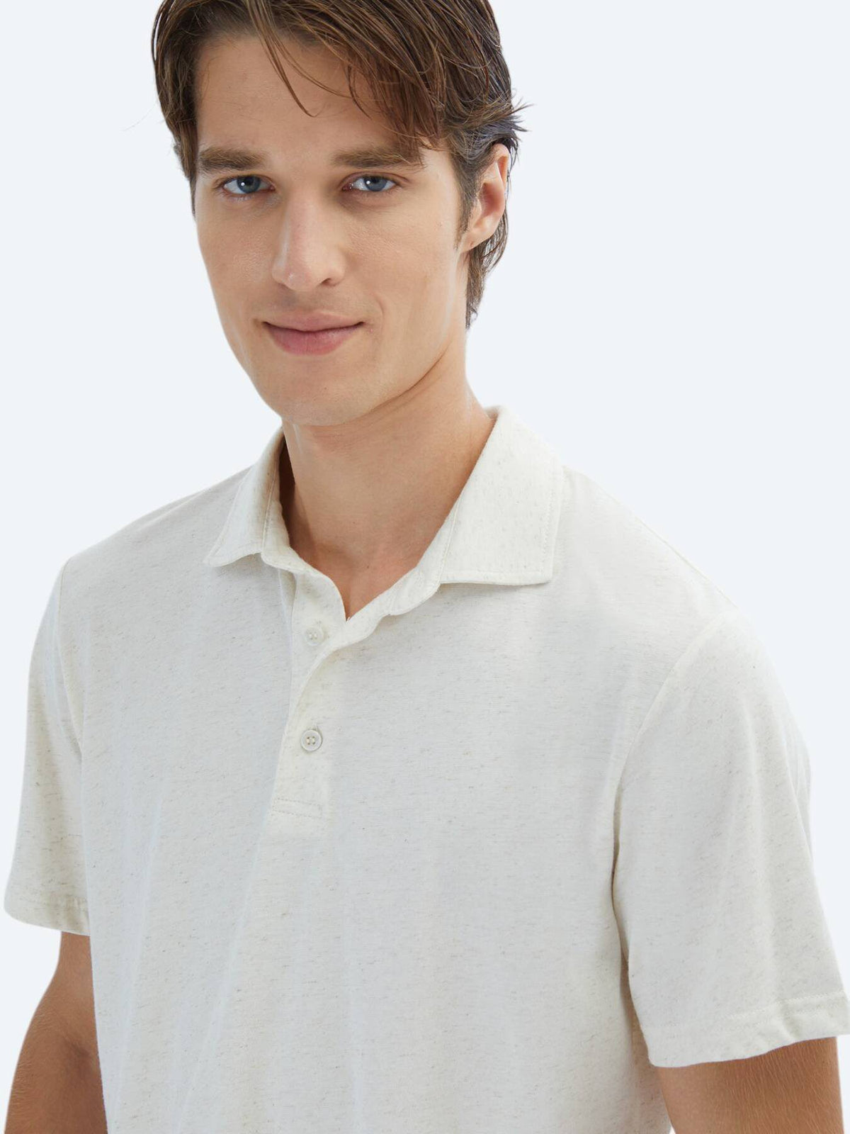 Gemustertes Baumwollmischung Polo T-Shirt