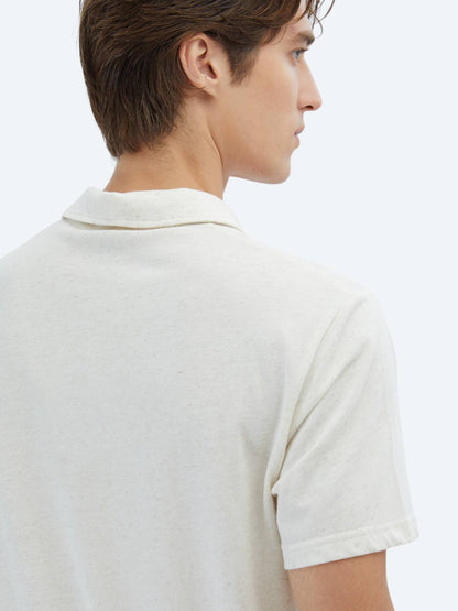 Gemustertes Baumwollmischung Polo T-Shirt