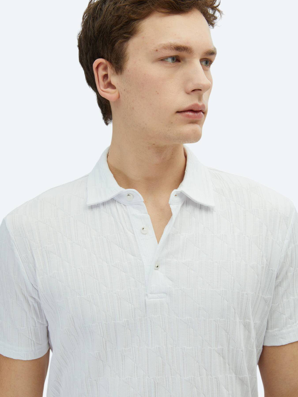 Gemustertes Baumwoll-Polo-Shirt