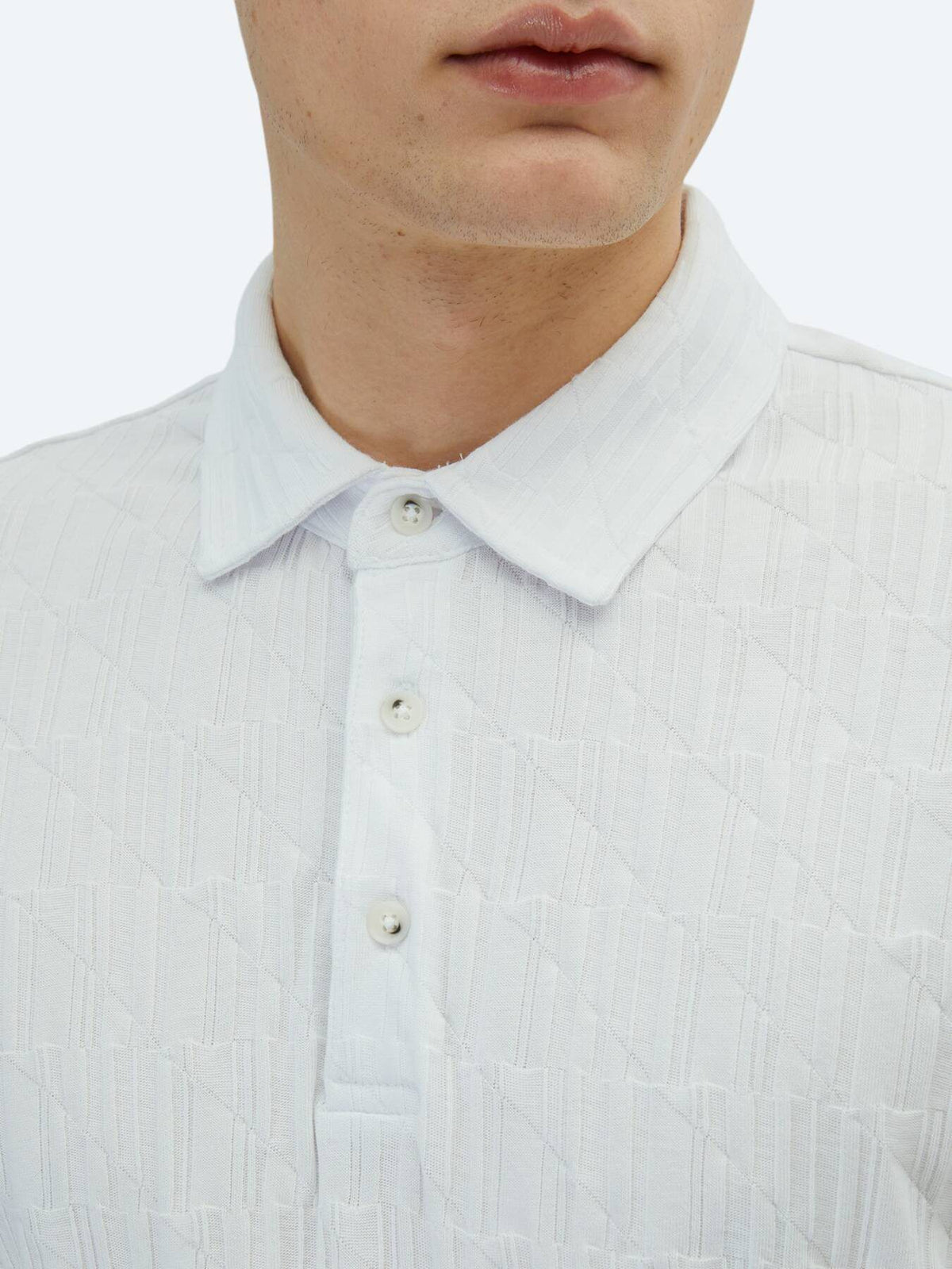 Gemustertes Baumwoll-Polo-Shirt