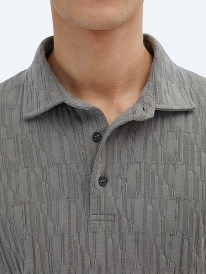 Gemustertes Baumwoll-Polo-Shirt