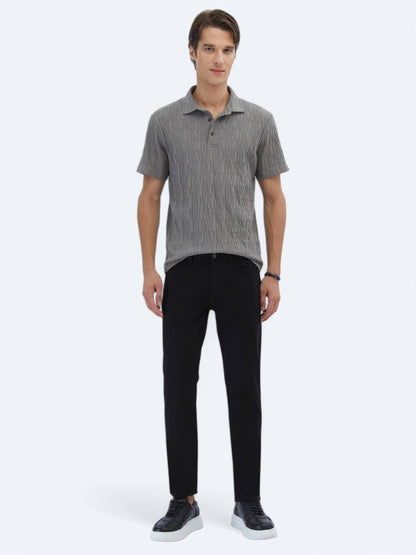 Gemustertes Baumwoll-Polo-Shirt
