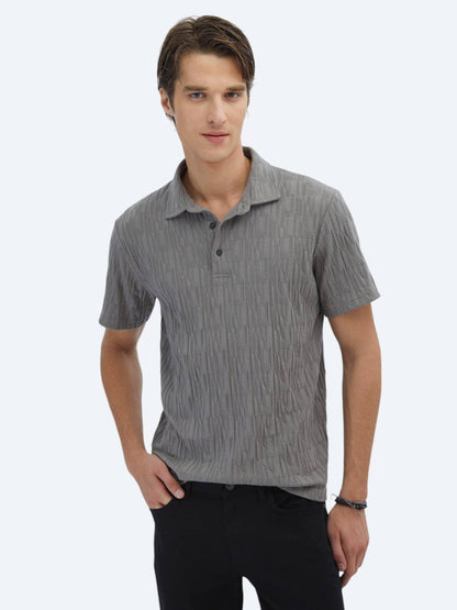 Gemustertes Baumwoll-Polo-Shirt
