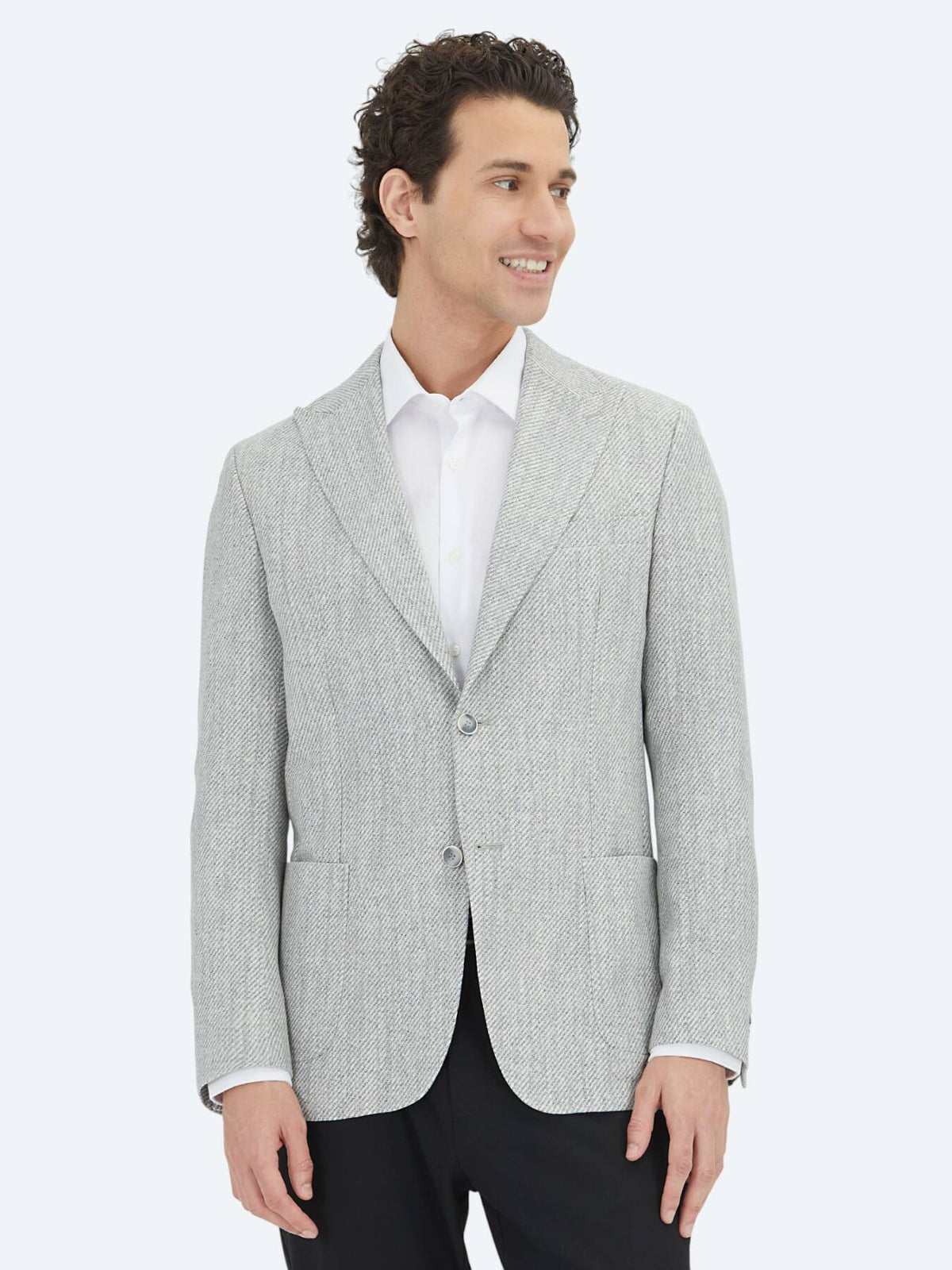 Grau gemusterte moderne Passform Jacke