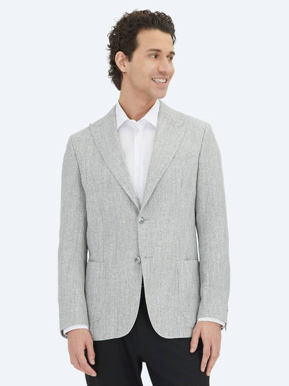 Grau gemusterte moderne Passform Jacke