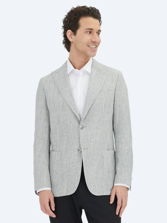 Grau gemusterte moderne Passform Jacke