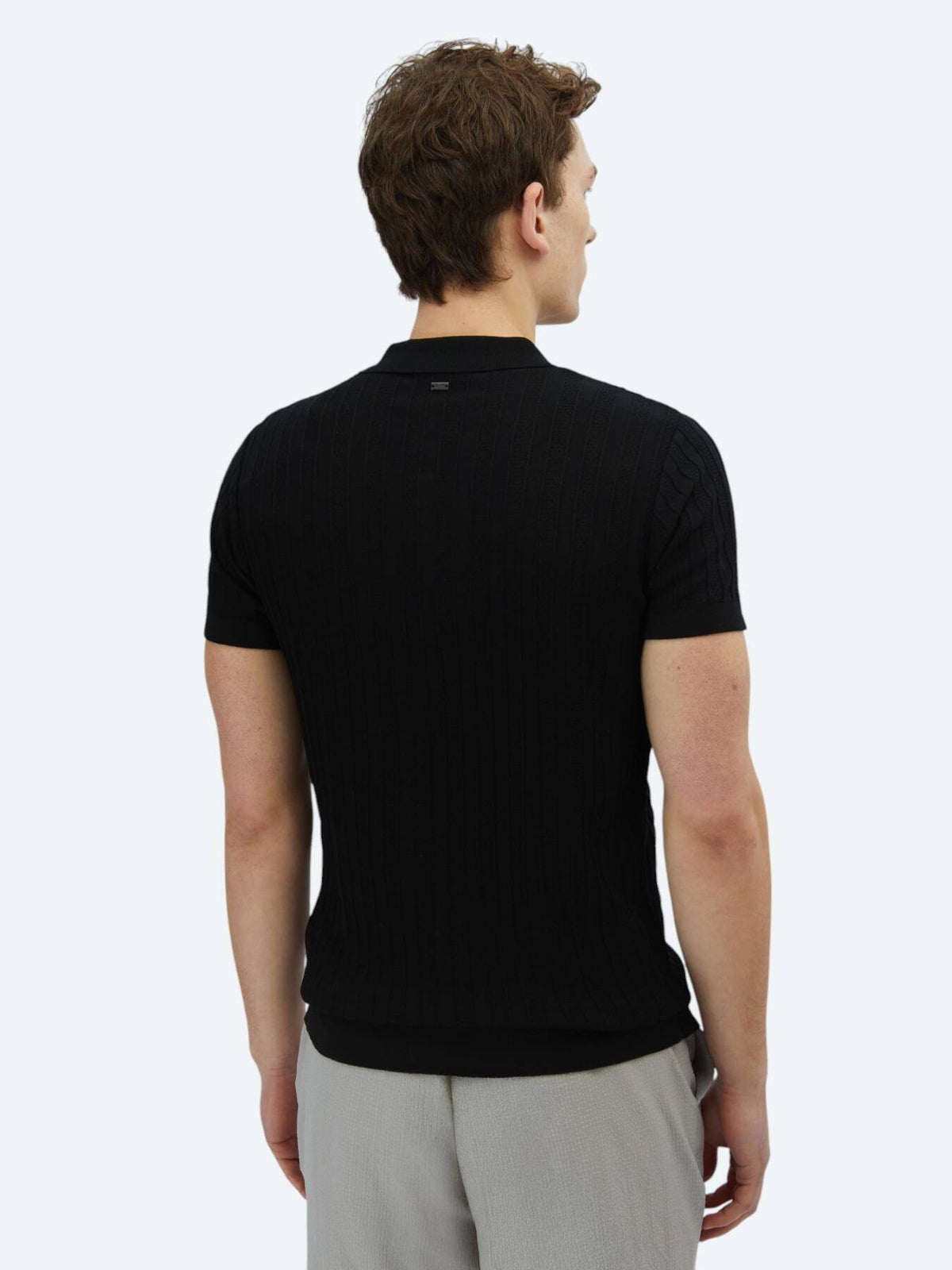 Gemustertes Polo Rollkragenstrick