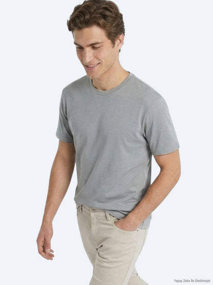 Einfaches Fahrrad Hals T-Shirt