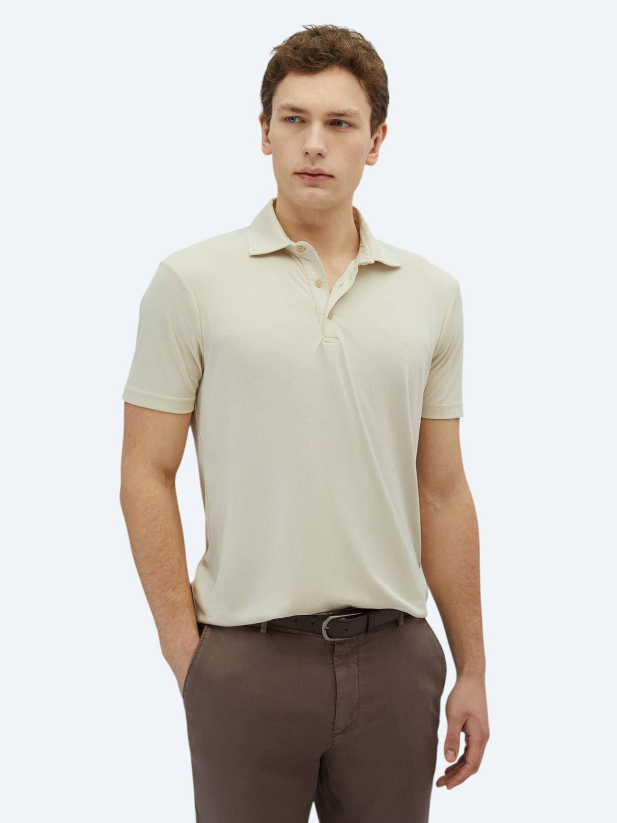 Einfaches Polohals-T-Shirt