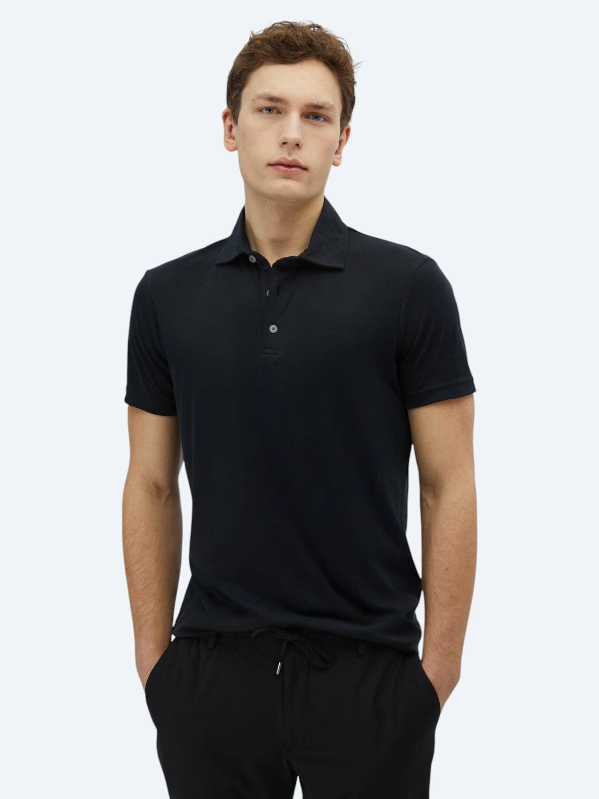 Einfaches Polohals-T-Shirt