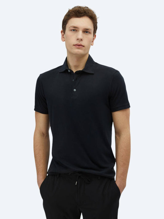 Einfaches Polohals-T-Shirt