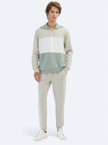 Schräg Hals Sweatshirt