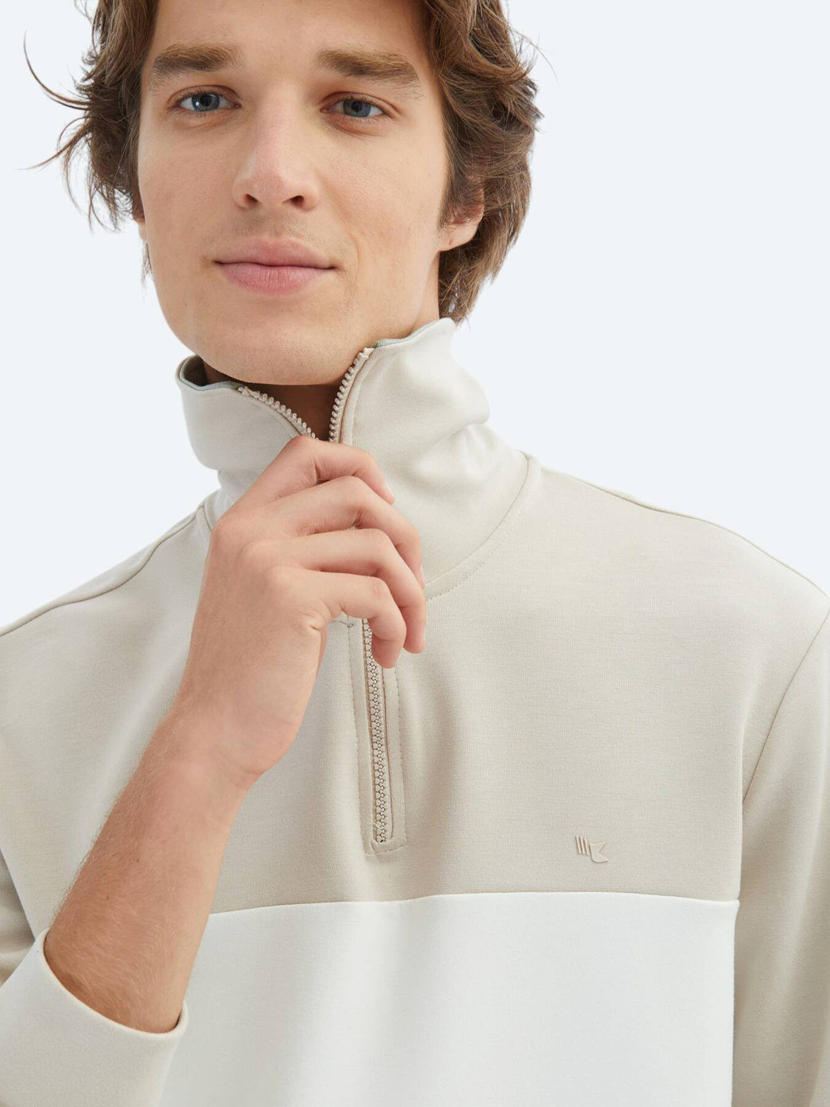 Schräg Hals Sweatshirt