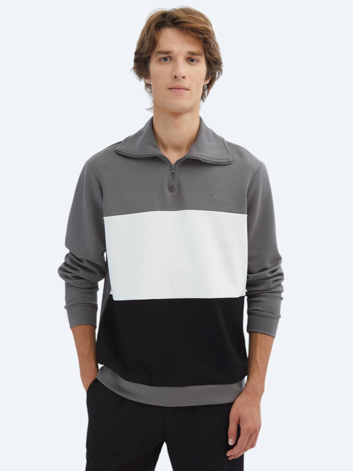 Schräg Hals Sweatshirt