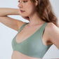 V Neck Seamless Bustier Bra - Mint