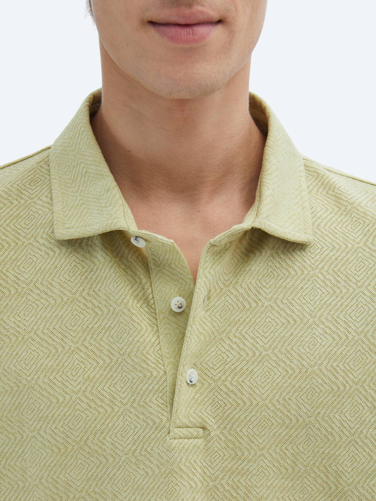 Gemustertes Baumwollmischung Polo T-Shirt