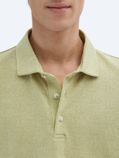 Gemustertes Baumwollmischung Polo T-Shirt