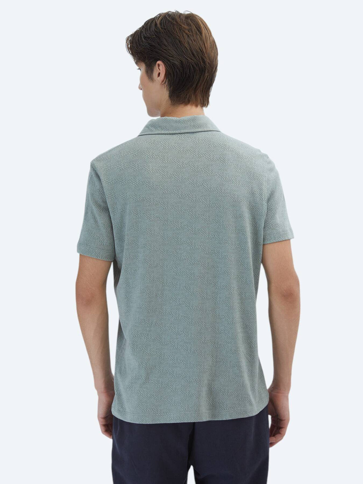 Gemustertes Baumwollmischung Polo T-Shirt