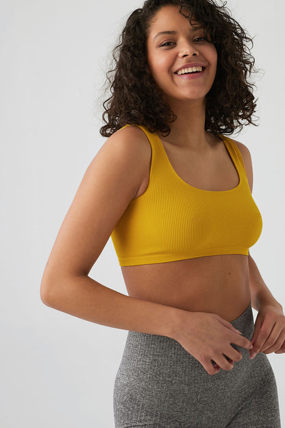 Herita Seamless Bustier Bra Yellow