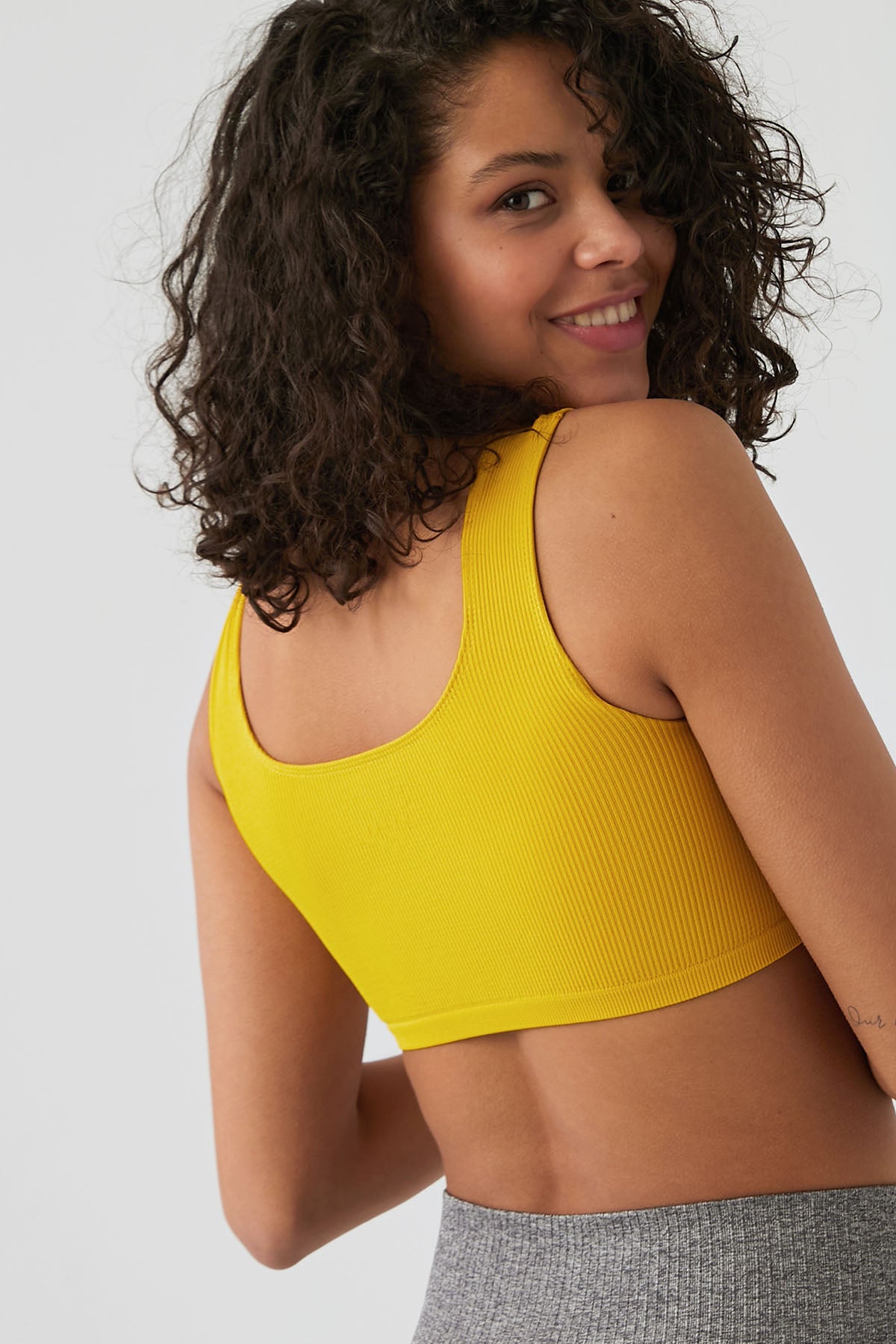 Herita Seamless Bustier Bra Yellow