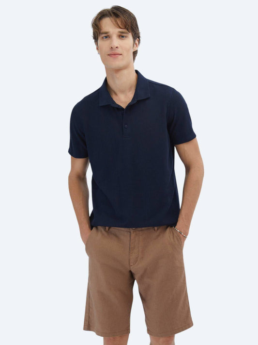 Gemustertes Polohemd
