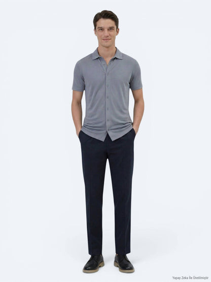Einfaches Regular Fit Freizeithemd