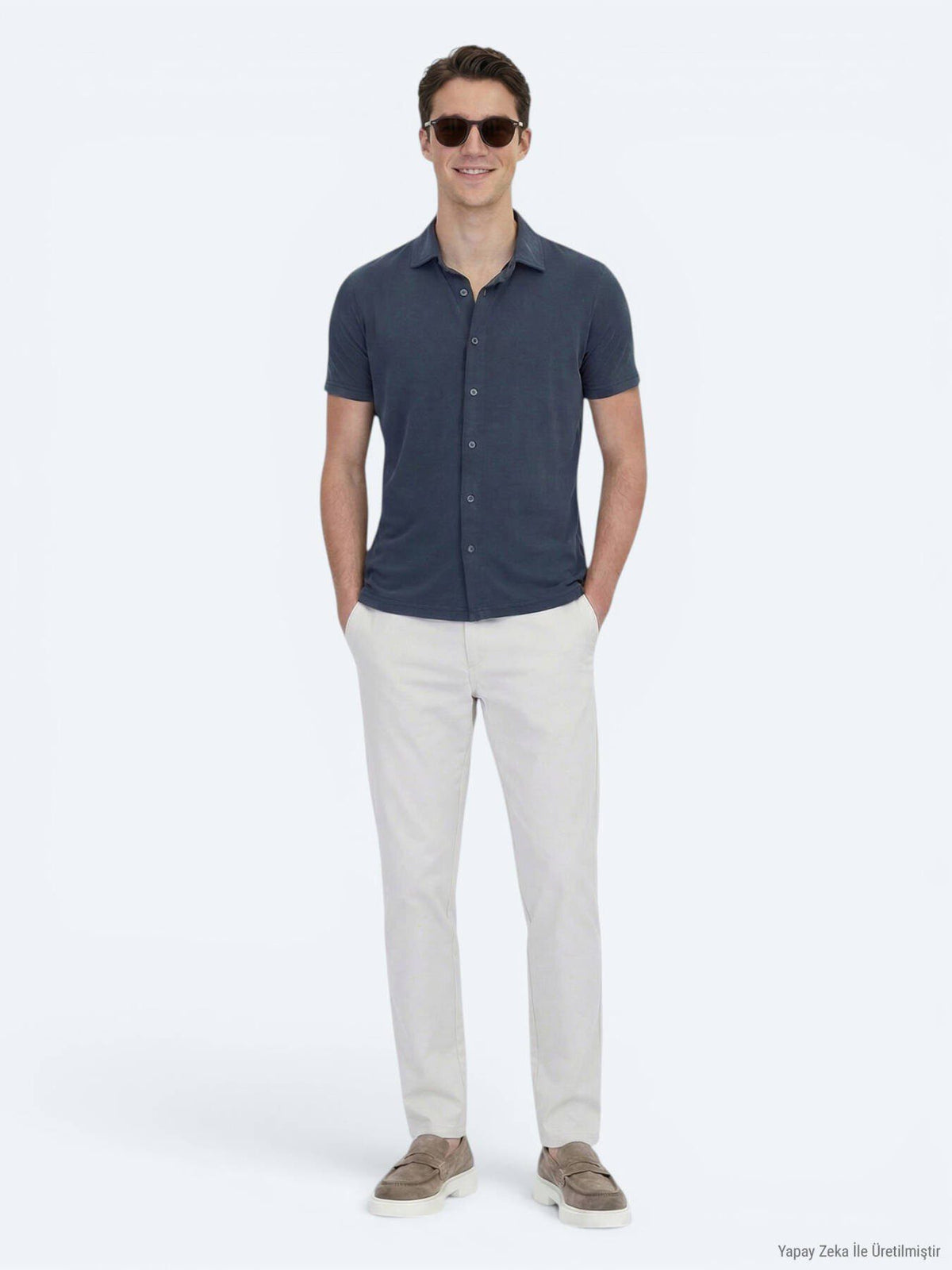Einfaches Regular Fit Freizeithemd