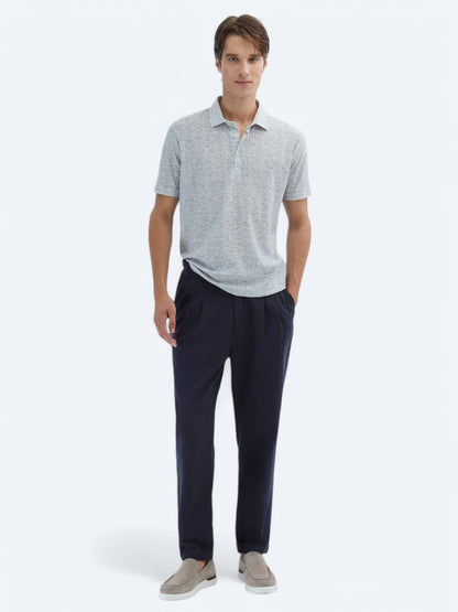 Bedrucktes Baumwollmischung Polo T-Shirt