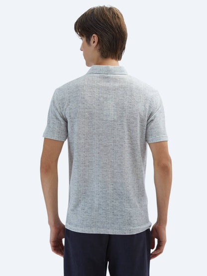 Bedrucktes Baumwollmischung Polo T-Shirt