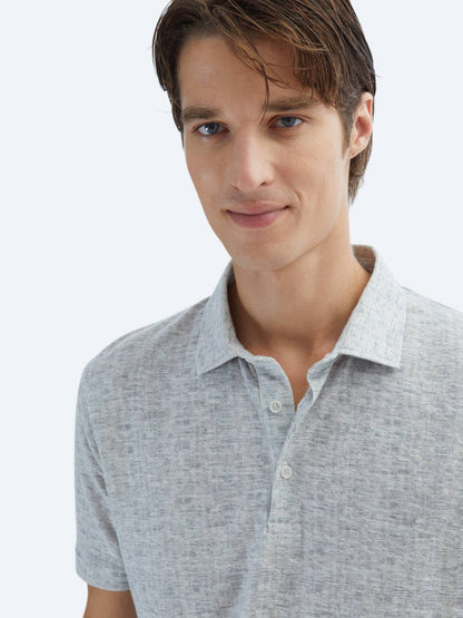 Bedrucktes Baumwollmischung Polo T-Shirt