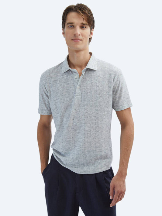 Bedrucktes Baumwollmischung Polo T-Shirt