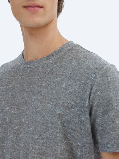 Gedrucktes Fahrrad Kragen Baumwollmischung T-Shirt