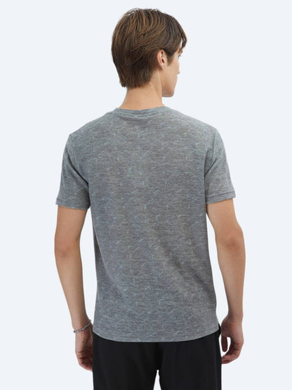 Gedrucktes Fahrrad Kragen Baumwollmischung T-Shirt