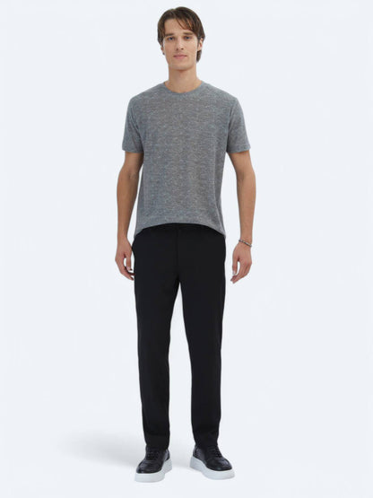 Gedrucktes Fahrrad Kragen Baumwollmischung T-Shirt