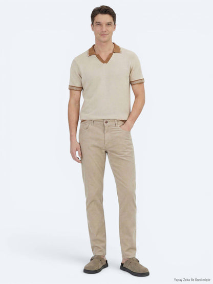 Beige Strickwaren