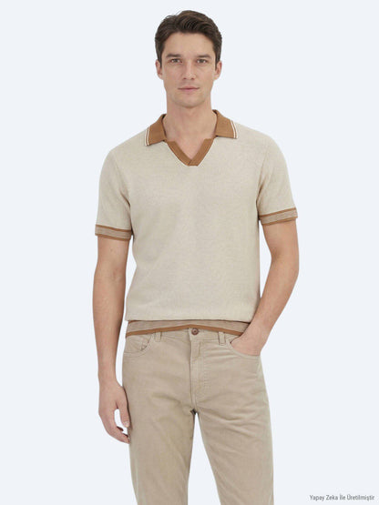 Beige Strickwaren