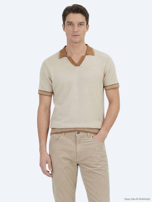 Beige Strickwaren
