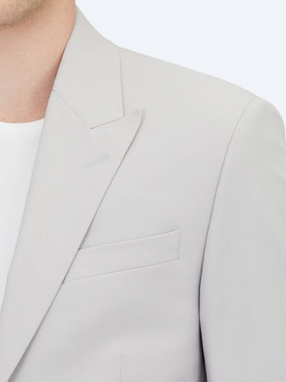Hellgrauer Einfarbiger Slim Fit Anzug