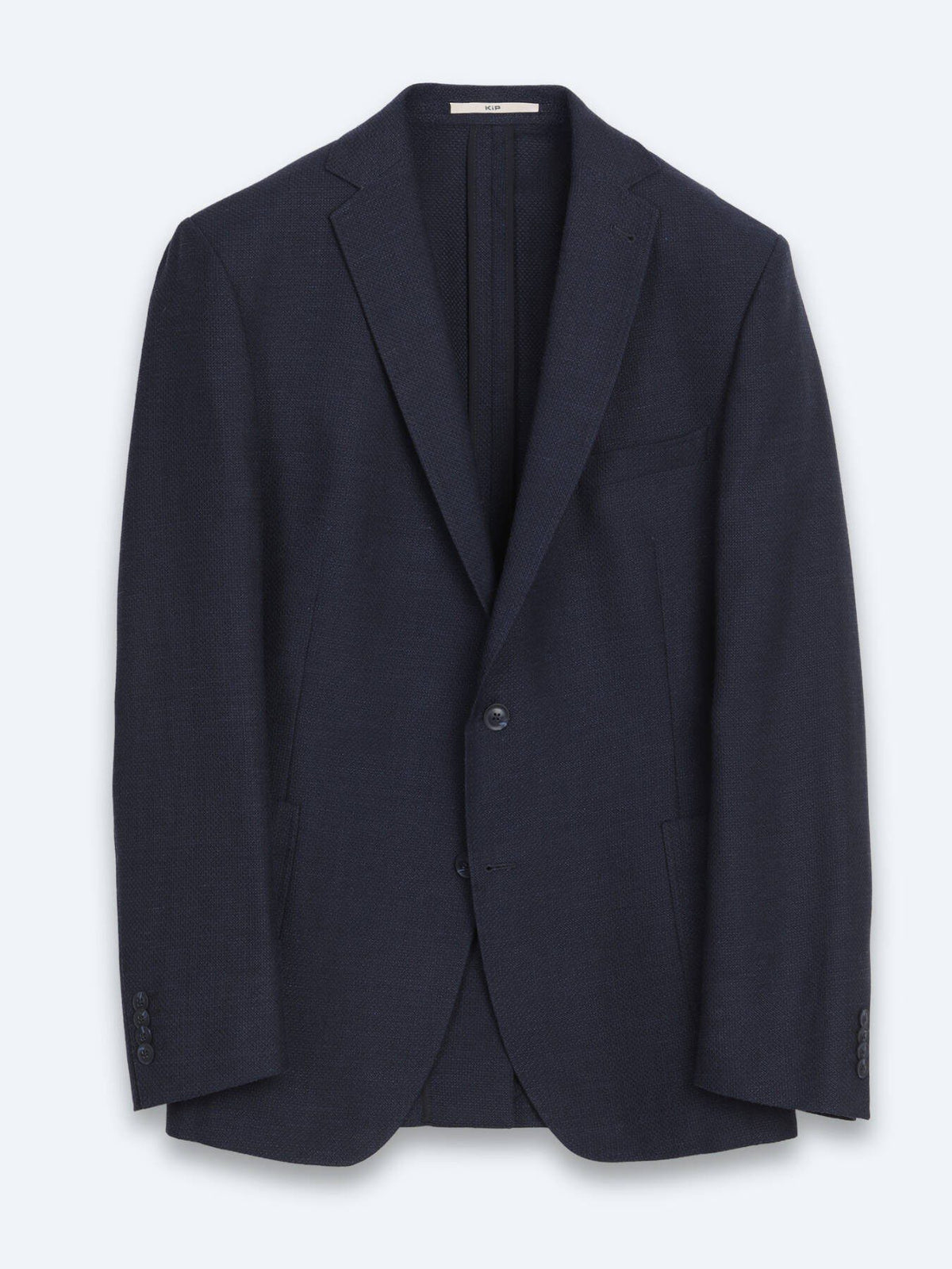 Helle marineblaue Wollmischjacke, Regular Fit