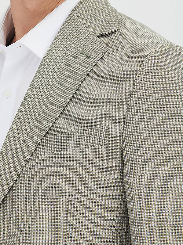 Khaki Schlichte Moderne Passform Wolljacke