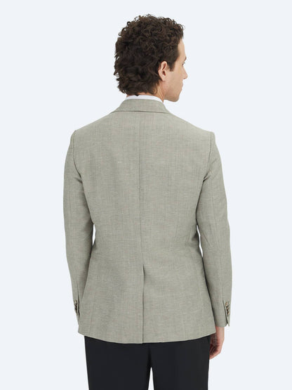 Khaki Schlichte Moderne Passform Wolljacke