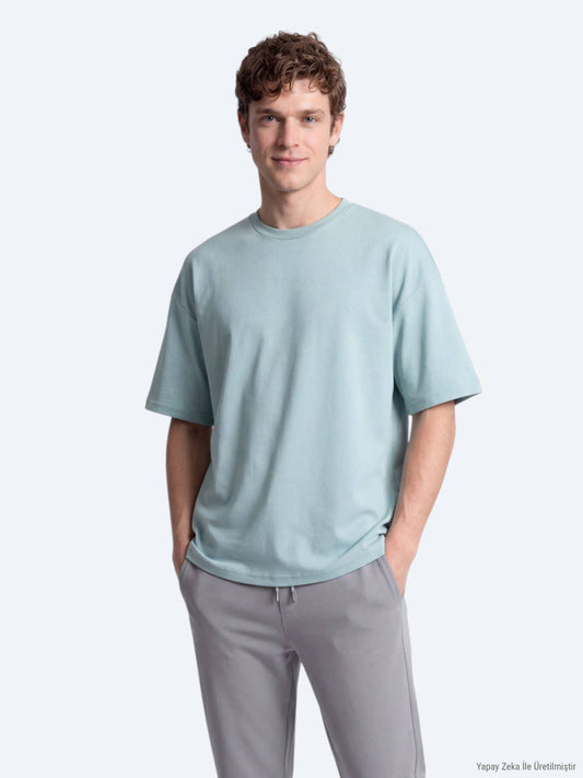 Einfaches Fahrrad Hals T-Shirt